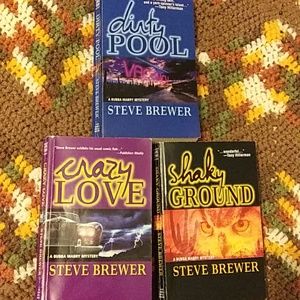 3 murder mystery books by Steve Brewer